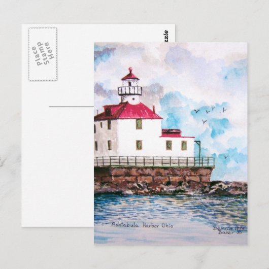 vuurtoren Ashtabula 1995 Briefkaart (Voorkant / Achterkant)