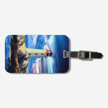 Vuurtoren - Bagagelabel met Visitekaartje Slot