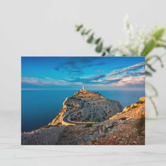 vuurtoren | Balearen, Spanje Bedankkaart (Staand voorkant)