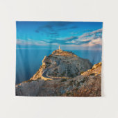 vuurtoren | Balearen, Spanje Wandkleed (Voorkant (horizontaal))