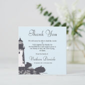 Vuurtoren begrafenis dank u kaarten (Staand voorkant)