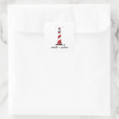 Vuurtoren Bestemming Bruiloft Envelop Seal Vierkante Sticker (Tas)