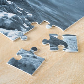 vuurtoren, bevroren in de winter legpuzzel (Zijkant)