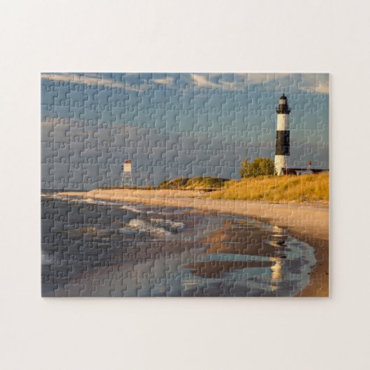 Vuurtoren Big Sable Point aan Lake Michigan 2 Legpuzzel (Horizontaal)