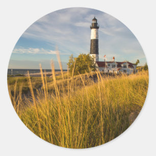 Vuurtoren Big Sable Point aan Lake Michigan Ronde Sticker