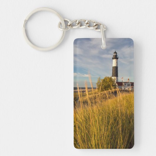 Vuurtoren Big Sable Point aan Lake Michigan Sleutelhanger (Voorkant)