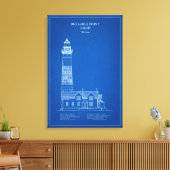 Vuurtoren Big Sable Point - Michigan – AD Canvas Afdruk (Insitu (Woonkamer))