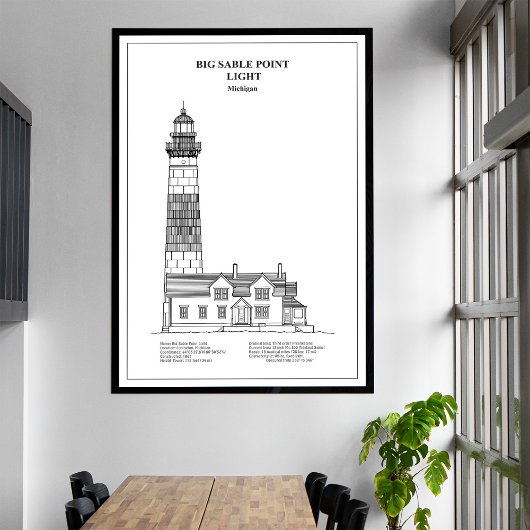 Vuurtoren Big Sable Point - Michigan - BD Canvas Afdruk