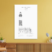 Vuurtoren Big Sable Point - Michigan - BD Canvas Afdruk (Insitu (Woonkamer))