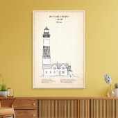 Vuurtoren Big Sable Point - Michigan - SBD Canvas Afdruk (Insitu (Woonkamer))