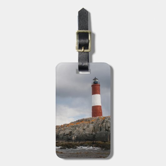 Vuurtoren bij Beagle Channel Bagagelabel (Voorkant verticaal)