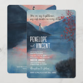 Vuurtoren bij de bruiloft van het meer kaart (Voorkant / Achterkant)