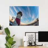 Vuurtoren bij de haven van Oceanside Poster (Thuiskantoor)