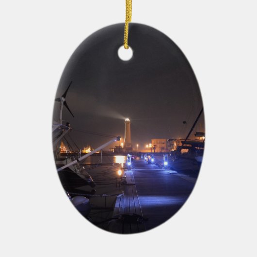 vuurtoren bij Licata. Keramisch Ornament (Voorkant)