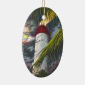 Vuurtoren bij nacht Key West, Florida Keramisch Ornament (Rechts)