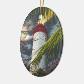 Vuurtoren bij nacht Key West, Florida Keramisch Ornament (Links)
