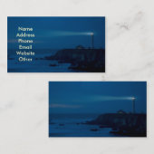 Vuurtoren bij nachtelijke Visitekaartjes (Voorkant / Achterkant)