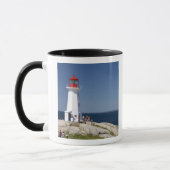 Vuurtoren bij Peggy's Cove, Nova Scotia, Canada. Mok (Links)