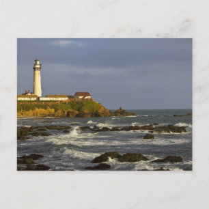 Vuurtoren bij Pigeon Point State Beach in San 2 Briefkaart