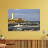 Vuurtoren bij Pigeon Point State Beach in San 2 Canvas Afdruk (Insitu (Woonkamer))