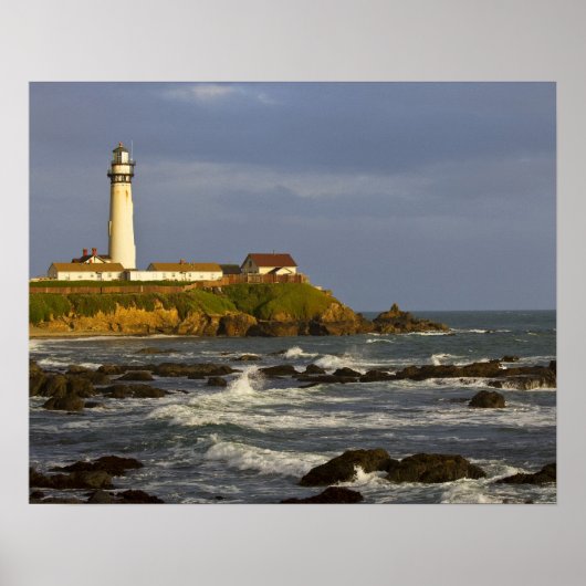 Vuurtoren bij Pigeon Point State Beach in San 2 Poster (Voorkant)