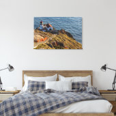Vuurtoren bij Point Reyes National Seashore Canvas Afdruk (Insitu (Slaapkamer))
