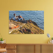 Vuurtoren bij Point Reyes National Seashore Canvas Afdruk (Insitu (Woonkamer))