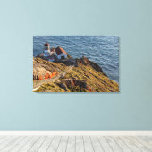 Vuurtoren bij Point Reyes National Seashore Canvas Afdruk (Insitu (Houten vloer))