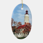 Vuurtoren bij Sandy Hook Keramisch Ornament (Rechts)