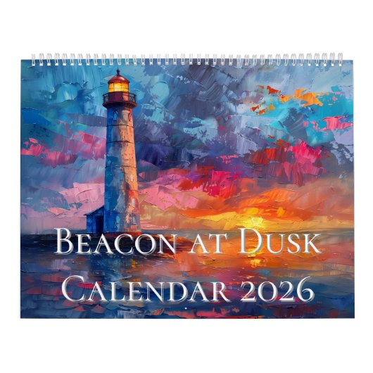 Vuurtoren bij schemering Kalender 2026 (Hoes)