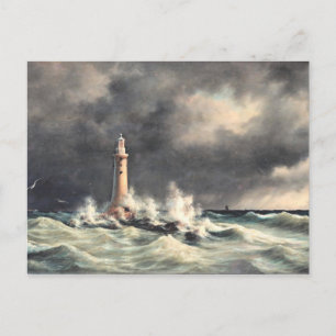 Vuurtoren bij Stora Balt, fine art Briefkaart