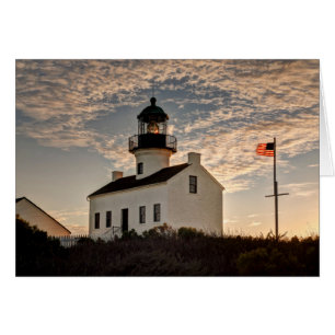 Vuurtoren bij zonsondergang, Californië
