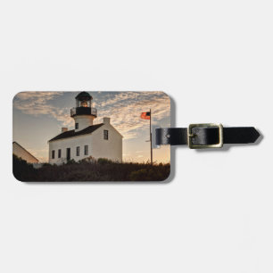 Vuurtoren bij zonsondergang, Californië Bagagelabel
