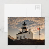 Vuurtoren bij zonsondergang, Californië Briefkaart (Voorkant / Achterkant)