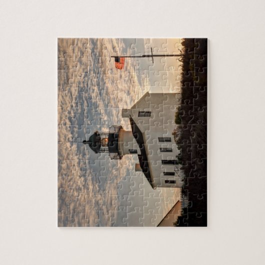 Vuurtoren bij zonsondergang, Californië Legpuzzel (Verticaal)