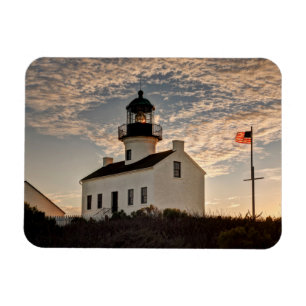 Vuurtoren bij zonsondergang, Californië Magneet
