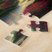Vuurtoren bij zonsondergang Mooi strandlandschap Legpuzzel (Zijkant)