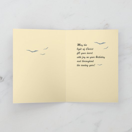 Vuurtoren Birthday, Golden Sky, Religieuze Kaart (Binnen)