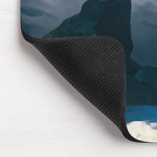 vuurtoren blauwe mousepad muismat (Hoek)