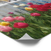 Vuurtoren, bloemen & oceaanprint poster (Hoek)