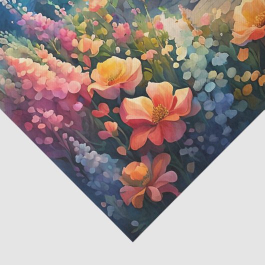 Vuurtoren Bloementuin op het Zee Tissuepapier (Detail)