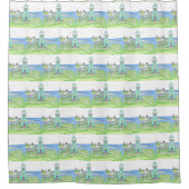 Vuurtoren Blues Douchegordijn (Voorkant)