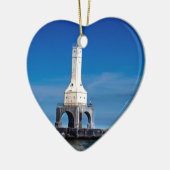 Vuurtoren Blues Keramisch Ornament (Links)