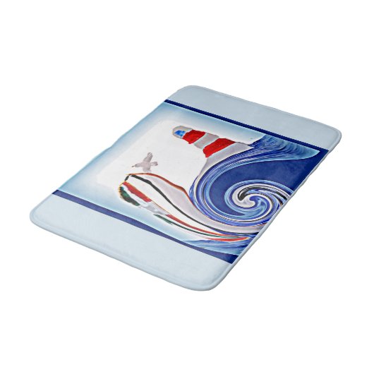 vuurtoren Boat Nautical Badmat (Gekanteld)