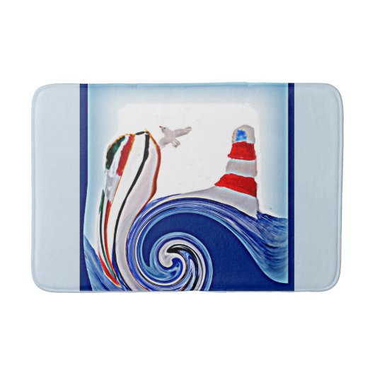 vuurtoren Boat Nautical Badmat (Voorkant)