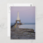 vuurtoren briefkaart (Voorkant / Achterkant)