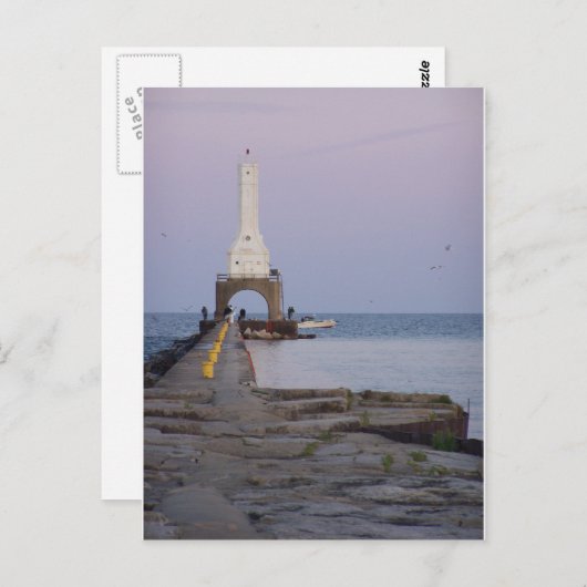 vuurtoren briefkaart (Voorkant / Achterkant)