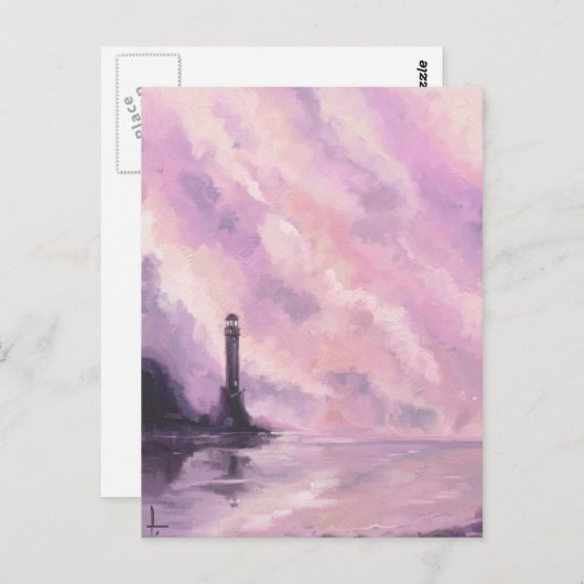 vuurtoren briefkaart (Voorkant / Achterkant)