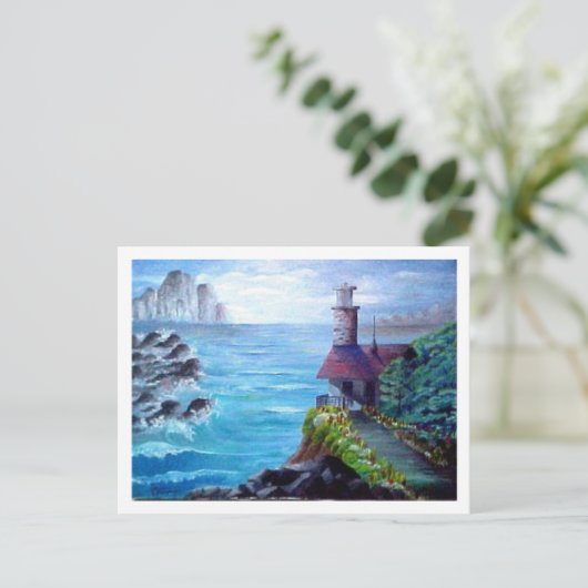 vuurtoren briefkaart (Staand voorkant)