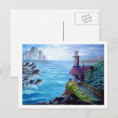 vuurtoren briefkaart (Voorkant / Achterkant)